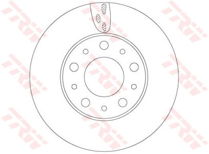 Tarcza hamulcowa TRW DF6918S 51957507 FIAT DUCATO  15- PRZÓD 