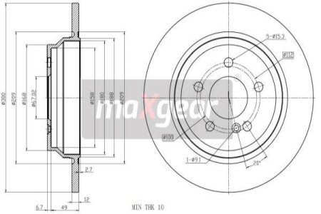 TARCZA HAM. DB T. W221 320CDI-500B 300X12