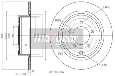 TARCZA HAM. PEUGEOT T. 4008 12-/ASX 10-