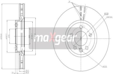 TARCZA HAM. VW P. T5/T6/PASSAT/CC B6/B7 09- 340MM
