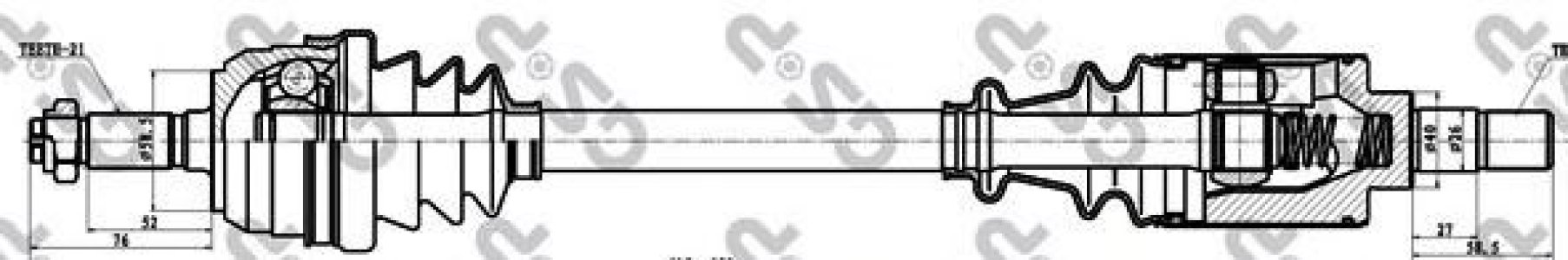 Półoś napędowa GSP 210159 3272T8