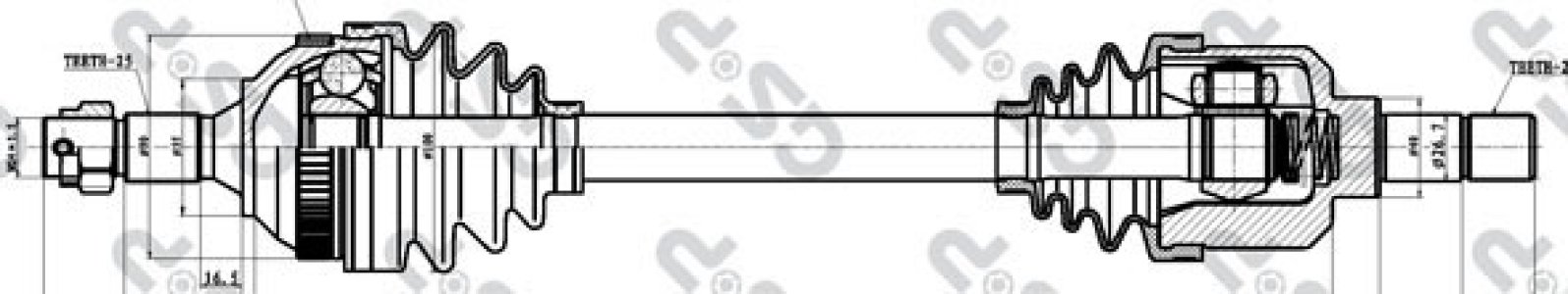 Półoś napędowa GSP 210225 