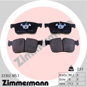Klocki hamulcowe ZIMMERMANN 22302 185 1 T2H16147 JAGUAR XE  15- PRZÓD