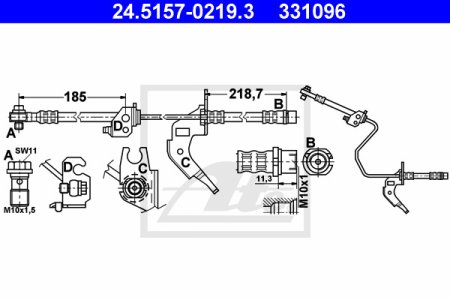 Przewód hamulcowy giętki ATE 24-5157-0219-3 5562248