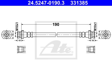 Przewód hamulcowy giętki ATE 24-5247-0190-3 46210JD600