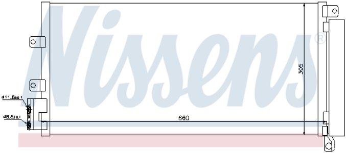 Chłodnica klimatyzacji z osuszaczem NISSENS 940023 