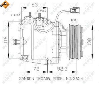 Kompresor klimatyzacji NRF 32072 38800PDEE010M2