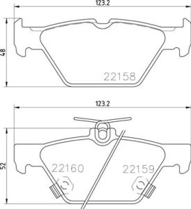 Klocki hamulcowe BREMBO P78026 26696AL000 SUBARU LEGACY VI  15- TYŁ
