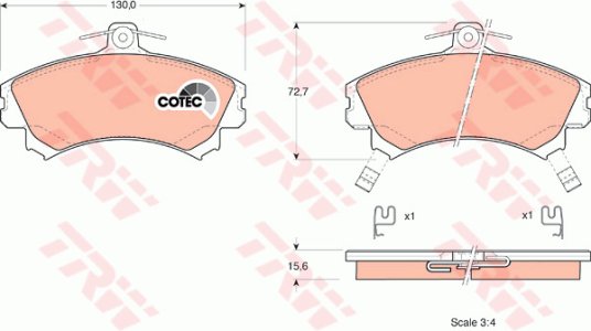 Klocki hamulcowe TRW GDB1317 21920155