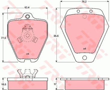 Klocki hamulcowe TRW GDB1323 8D0698151D