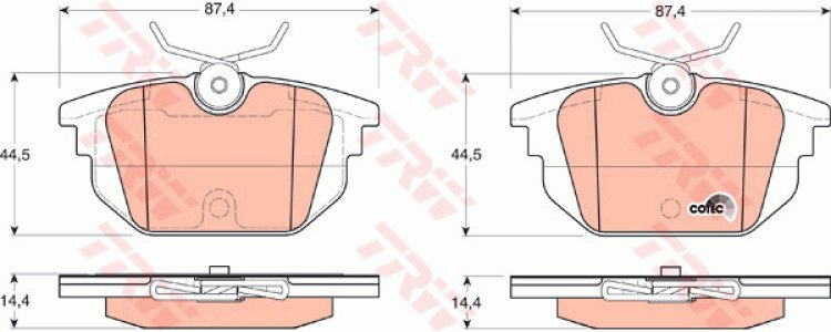 Klocki hamulcowe TRW GDB1333 23177144