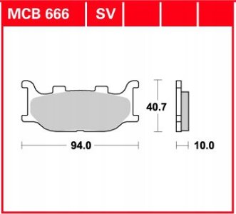 Klocki hamulcowe TRW MCB666SV 