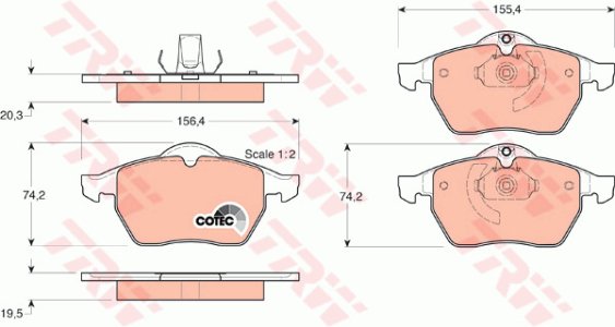 Klocki hamulcowe TRW GDB1271 21829203
