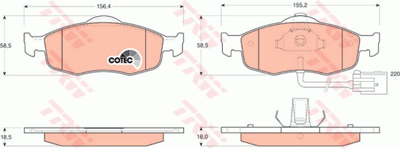 Klocki hamulcowe TRW GDB1108 21396178