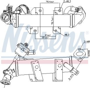 Chłodnica EGR NISSENS 989389 8200910446 OPEL RENAULT NISSAN