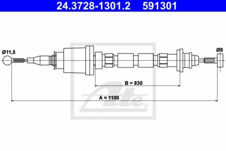 Linka sprzęgła ATE 24.3728-1301 272365