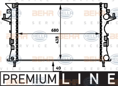 Chłodnica silnika HELLA 8MK376716311 8200033729