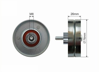 Rolka prowadząca CAFFARO 167-54 6482249