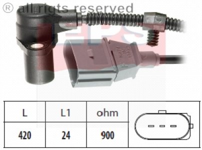 Czujnik obrotów wału korbowego EPS 1.953.320 022957147A