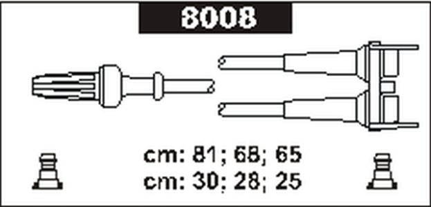 Przewody wysokiego napięcia komplet SENTECH 8008 7700102225