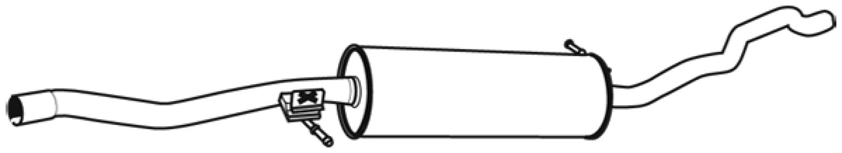 Tłumik środkowy WALKER 22721-66 7M0253409AA