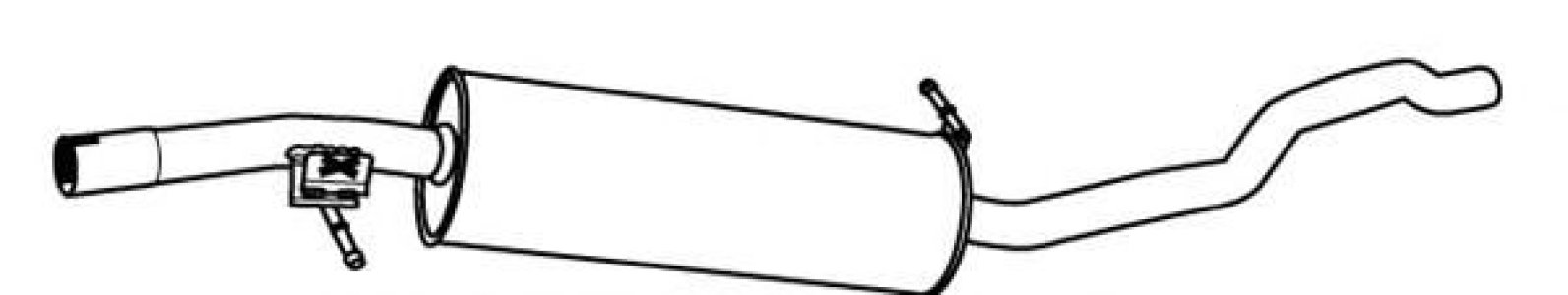 Tłumik środkowy WALKER 21015-66 7M0253409AE