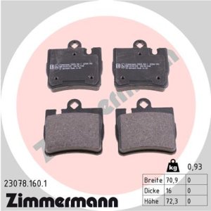 Klocki hamulcowe ZIMMERMANN 23078.160.1 23078159