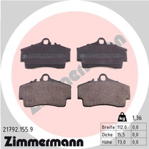 Klocki hamulcowe ZIMMERMANN 21792.155.9 96435294901
