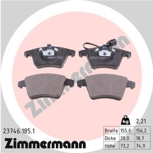 Klocki hamulcowe ZIMMERMANN 23746.185.1 7H0698151