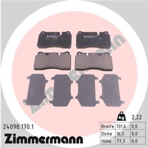 Klocki hamulcowe ZIMMERMANN 24098.170.1 7L6698151E