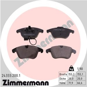 Klocki hamulcowe ZIMMERMANN 24333.200.1 5N0698151