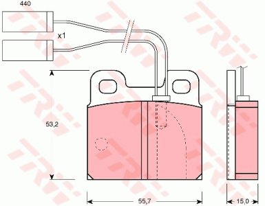 Klocki hamulcowe TRW GDB363 20912150