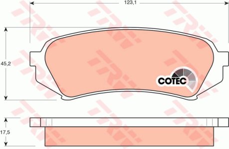 Klocki hamulcowe TRW GDB3198 23539175