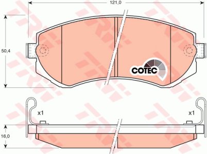 Klocki hamulcowe TRW GDB3208 23502160