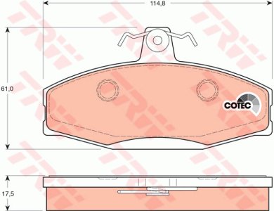 Klocki hamulcowe TRW GDB1280 21662175