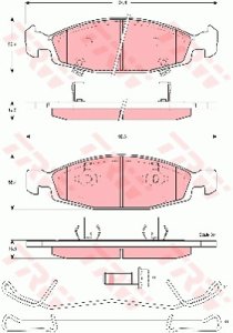 Klocki hamulcowe TRW GDB4120 5011969AA