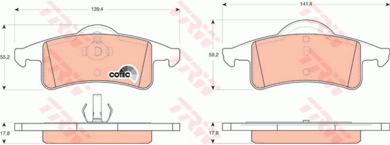 Klocki hamulcowe TRW GDB4127 23339171