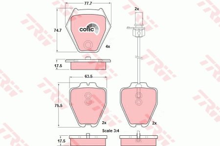 Klocki hamulcowe TRW GDB1381 23280175