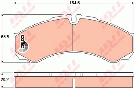 Klocki hamulcowe TRW GDB1345 29121203 przód