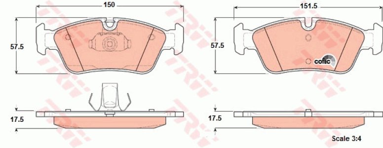 Klocki hamulcowe TRW GDB1348 21925178