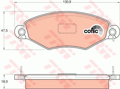 Klocki hamulcowe TRW GDB1361 23205180