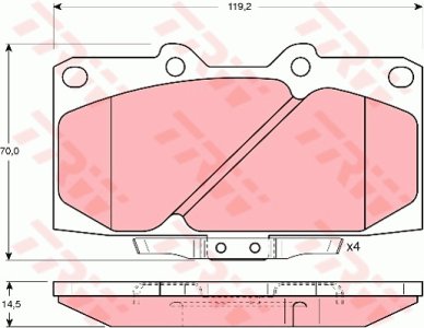 Klocki hamulcowe TRW GDB3131 21854145