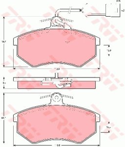 Klocki hamulcowe TRW GDB404 20901193