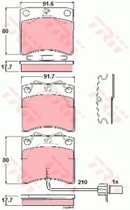 Klocki hamulcowe TRW GDB1368 23176182