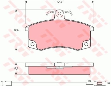 Klocki hamulcowe TRW GDB1446 21170175