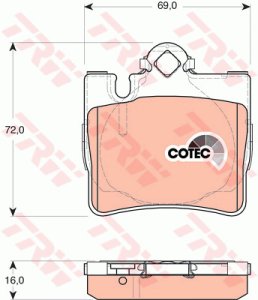 Klocki hamulcowe TRW GDB1455 23078159