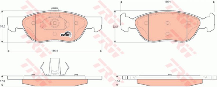 Klocki hamulcowe TRW GDB1487 77362149