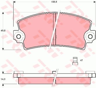 Klocki hamulcowe TRW GDB149 20336140