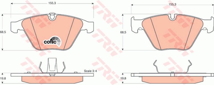 Klocki hamulcowe TRW GDB1498 23312198