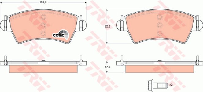 Klocki hamulcowe TRW GDB1501 23332180